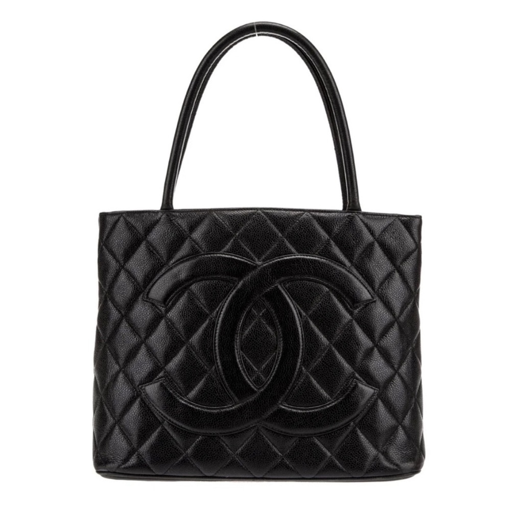 SOLD Chanel Black Quilted Medallion Silver Hardware